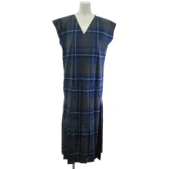 マルニ MARNI ノースリーブ ロングワンピース チェック プリーツ ブルー 40 