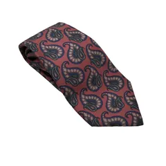 ランバン パリ LANVIN PARIS イタリア製 ペイズリー柄 総柄 シルク ネクタイ メンズ 表記無 