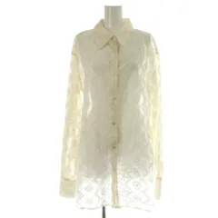 アーバンリサーチ URBAN RESEARCH 25SS 刺繍レースオーバーシャツ ブラウス 長袖 前開き F アイボリー /NR ■OS