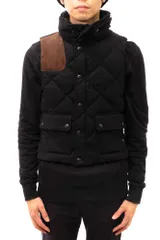 ラルフローレン／RALPH LAUREN ダウンベスト ダウンジャケット JKT アウター メンズ 男性 男性用レザー 革 本革 ブラック 黒 RUGBY ラグビー