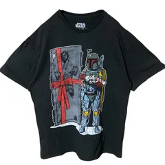 L スターウォーズ 映画 キャラT キャラクター ビッグプリント  ブラック 黒 Tシャツ レディース ユニセックス メンズ 古着 半袖 CHM