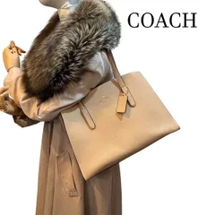 コーチ　COACH　チャーリーキャリーオール　2WAYトートバッグ　ベージュ系　25137 　【内部劣化箇所あります】