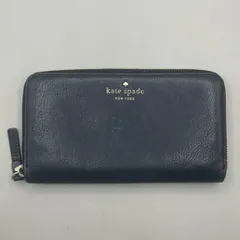 美品　kate spade new york　ケイトスペード　長財布　ロングウォレット　ラウンドファスナー　レザー　黒　ブラック