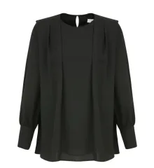 ブラック シフォン ブラウス