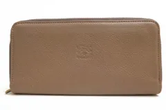 イルビゾンテ／IL BISONTE 長財布 財布 ウォレット レディース 女性 女性用 レザー 革 本革 ベージュ  54182304140 ユニセックス ラウンドジップ ラウンドファスナー 小銭入れあり 定番