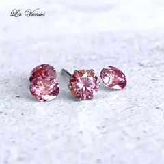 ✴︎月影に残る薔薇の光✴︎ つけっぱなしOK 奇跡の宝石 パープルピンク モアサナイト 一粒 ピアス 4mm 宝石質 AAA 316 サージカルステンレス 片耳用 スタッド