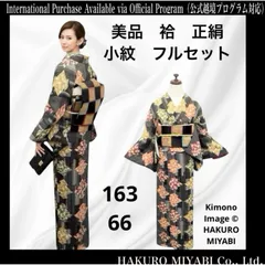 未使用近い　美品　袷　正絹　小紋　フルセット　コ2
