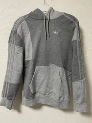 adidas originals ✖️ DANIELLE CATHARI パーカー スウェット プルオーバー 長袖 パッチワーク ロゴ   グレー