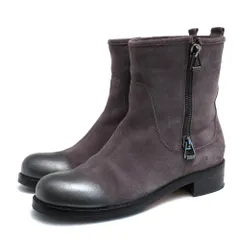 ジミーチュウ／Jimmy Choo エンジニアブーツ シューズ 靴 レディース 女性 女性用スエード スウェード レザー 革 本革 グレー 灰色  142DONDO SUEDE W/METAL TOE バイカーブーツ サイドジップ プレーントゥ