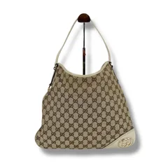 グッチ　GUCCI ワンショルダーバッグ　GGキャンバス　ブラウン　ホーボーバッグ　インターロッキング　ニューブリット