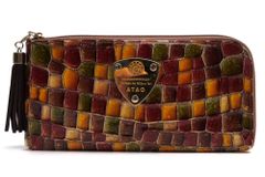 アタオ／ATAO 長財布 財布 ウォレット レディース 女性 女性用 エナメル パテント レザー 革 本革 レッド ブラウン 赤 茶  limo Vitro リモ 小銭入れあり L字ファスナー