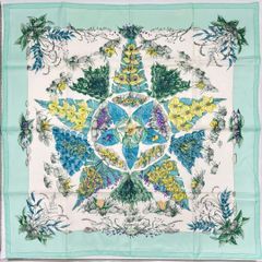 極美品 GUCCI グッチ スカーフ シルク フルーツ バスケット ブラック