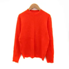 オペークドットクリップ OPAQUE.CLIP ケーブルニット カットソー 長袖 クルーネック 40 L オレンジ /SY34