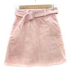 スナイデル SNIDEL 台形スカート ミニ丈 ベルト コーデュロイ 0 ピンク /YM15