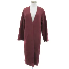 ミラオーウェン Mila Owen ニットカーディガン ニットガウン ロング丈 前開き 無地 0 ピンク /YS27