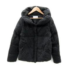 アーバンリサーチ ドアーズ URBAN RESEARCH DOORS 中綿ジャケット ミドル丈 ボリュームカラー 無地 ジップアップ ONE チャコールグレー /SY10