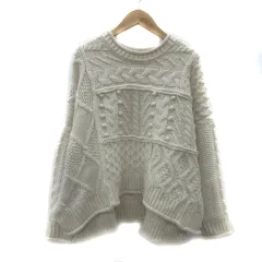 ケイビーエフ KBF アーバンリサーチ ニット セーター 長袖 ラウンドネック オーバーサイズ One オフホワイト /YS25