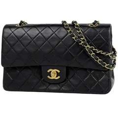 シャネル CHANEL マトラッセ Wフラップ チェーン ショルダーバッグ ココマーク ショルダーバッグ レザー ブラック A01112 レディース 【中古】