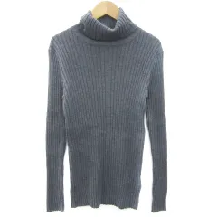 ケイビーエフ KBF アーバンリサーチ リブニット カットソー 長袖 タートルネック One チャコールグレー /YM32