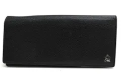 ダンヒル／Dunhill 長財布 財布 ウォレット メンズ 男性 男性用 レザー 革 本革 ブラック 黒  L2X210A BOURDON COAT WALLET ボードン 小銭入れあり 二つ折り