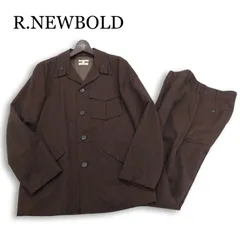 R.NEWBOLD ポールスミス 秋冬★ ストライプ ワーク ジャケット スラックス セットアップ スーツ Sz.M　メンズのサムネイル