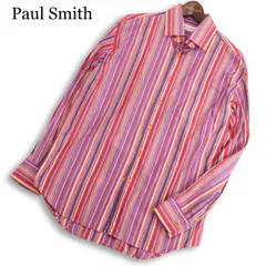 Paul Smith LONDON ポールスミス ロンドン 通年 マルチストライプ★ 長袖 ドレス シャツ Sz.L　メンズ 日本製