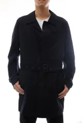 エストネーション／ESTNATION ステンカラーコート ジャケット JKT アウター メンズ 男性 男性用 ウール 毛 ブラック 黒  42-200-01-105809 ライナー付き