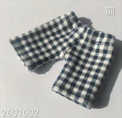 お人形（身長25〜26cm）のゆったりレギンス【チェック柄ネイビー】2601006MS★匿名発送