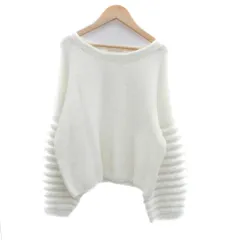 ナイスクラップ NICE CLAUP ニット セーター ラウンドネック 長袖 F オフホワイト /HO45