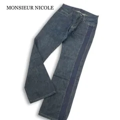 Y2K 00s★ MONSIEUR NICOLE ムッシュ ニコル 通年 ライン切替★ ブーツカット デニム パンツ ジーンズ Sz.46　メンズ 日本製のサムネイル