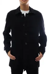 ブラックレーベル・クレストブリッジ／BLACK LABEL CRESTBRIDGE ステンカラーコート ジャケット JKT アウター メンズ 男性 男性用 ウール 毛 ネイビー 紺  51B20-208-09 裏地チェック 中綿