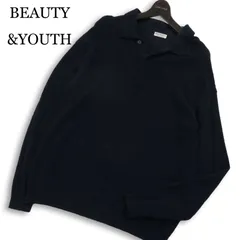 BEAUTY&YOUTH ユナイテッドアローズ 通年★ ポロ ニット セーター ポロシャツ Sz.M メンズ 紺 ネイビー