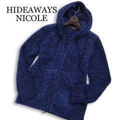 HIDEAWAYS NICOLE ハイダウェイ ニコル パイル★ パーカー フーディー ジップアップ Sz.46 メンズ