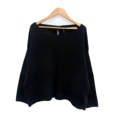 ユナイテッドアローズ A DAY IN THE LIFE UNITED ARROWS ニット セーター ラウンドネック 長袖 無地 紺 ネイビー /HO34