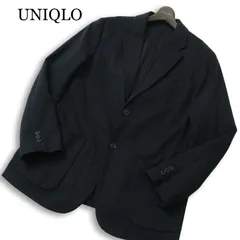 UNIQLO ユニクロ 秋冬★ ウールライク コンフォート 2B テーラード ジャケット Sz.XL メンズ ネイビー 大きいサイズ