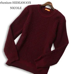 rhenium HIDEAWAYS NICOLE ハイダウェイ ニコル 通年★ 畦編み セーター リブ ニット Sz.48 メンズ
