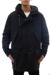 コーチ／COACH ダウンコート ダウンジャケット JKT アウター メンズ 男性 男性用 ポリエステル ブラック 黒  F21008 DOWN PARKA インナーダウン取り外し可能 迷彩・カモフラージュ柄 フード付き N-3B ミリタリー