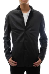 シェラック／SHELLAC テーラードジャケット ブレザー JKT アウター メンズ 男性 男性用 レザー 革 本革 ブラック 黒  43020