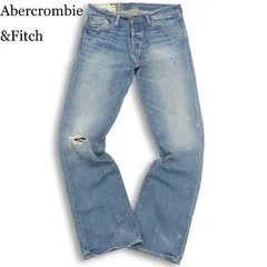 Abercrombie&Fitch アバクロンビー＆フィッチ BAXTER★ スリム ブーツカット デニム ダメージ パンツ ジーンズ Sz.30 メンズ