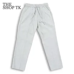 【新品 未使用】 THE SHOP TK タケオキクチ 春夏 Carreman★ ストレッチ イージー テーパード パンツ Sz.M メンズ グレーのサムネイル