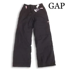 【新品 未使用】 GAP KIDS ギャップ 秋冬 裏起毛 ストレッチ スノー パンツ Sz.14 キッズ レディースにも 黒 スノボ スキー