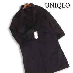 【新品 未使用】 UNIQLO ユニクロ 秋冬 ウール混 ダブルフェイス チェスター ロング コート Sz.S　レディース 黒