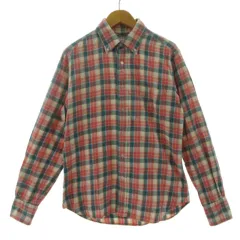 B&Y ユナイテッドアローズ BEAUTY&YOUTH ビューティー&ユース ビエラ タータンチェック ボタンダウンシャツ 1211-149-5306 胸ポケ 長袖 コットン ピンクレッド ブルー系 青系 オレンジ系 ベージュ S