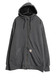 【お得なクーポン配布中!】 US企画 カーハート フルジップ スウェット フード パーカー メンズ XL / 裏 サーマル ライナー付き トレーナー ジャケット 大きいサイズ 灰