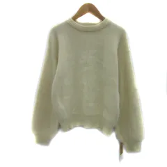 アングリッド UNGRID ニット セーター 長袖 ラウンドネック 無地 アンゴラ混 F アイボリー /YS29