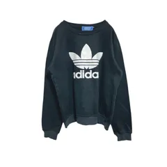 【短丈】00s adidas アディダスオリジナルス　スウェットトレーナー　黒　レディースM