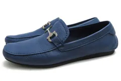 フェラガモ／Salvatore Ferragamo シューズ ドライビングシューズ 靴 メンズ 男性 男性用 レザー 革 本革 ブルー 青  ZM29859 ガンチーニ金具 スリッポン モカシン