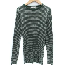 フリークスストア FREAKS STORE ニット セーター 長袖 ボーダー柄 F マルチカラー カーキ /SM20