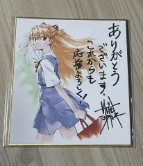 エヴァンゲリオン 愛蔵版 日本 特典 原画 アスカ サイン ビジュアル色紙