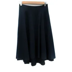 ナノユニバース nano universe フレアスカート ロング丈 38 M ブルーグリーン /SM7